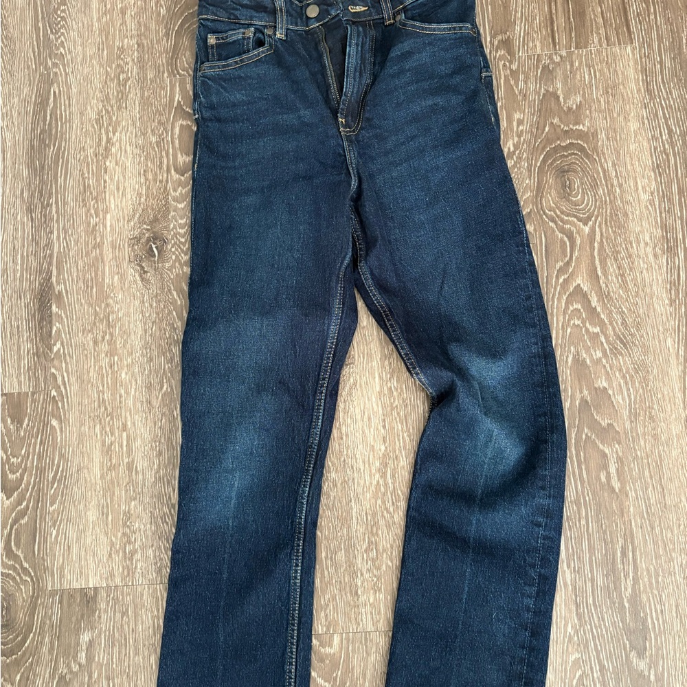 Zara Dark Indigo Straight Jeans Size 4